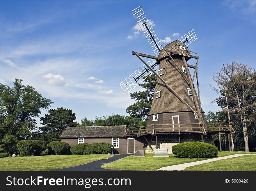 Windmill in Elmhurst, Mt. Emblem cemetary.