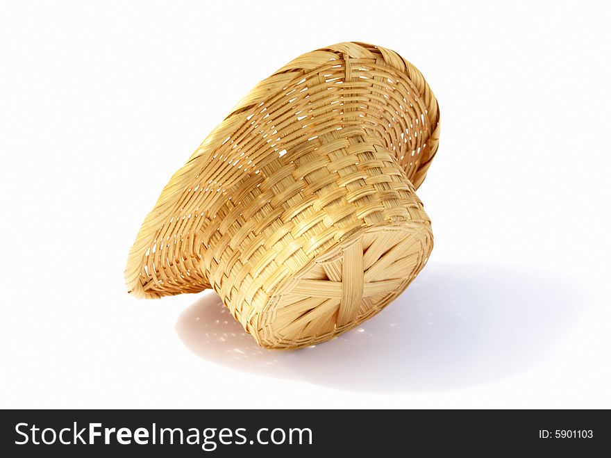 This is a close-up of a straw hat.