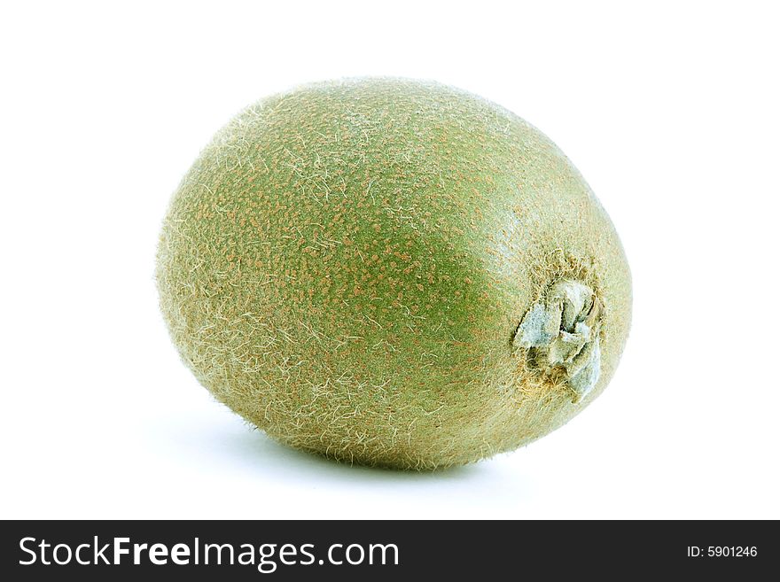 Isolated macro photo of a fresh kiwi