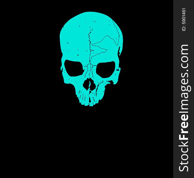 Skull With Text Area