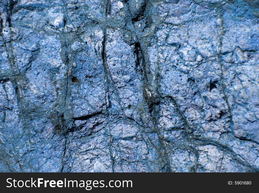 Texture Of A Blue Rock, Mineral Background.