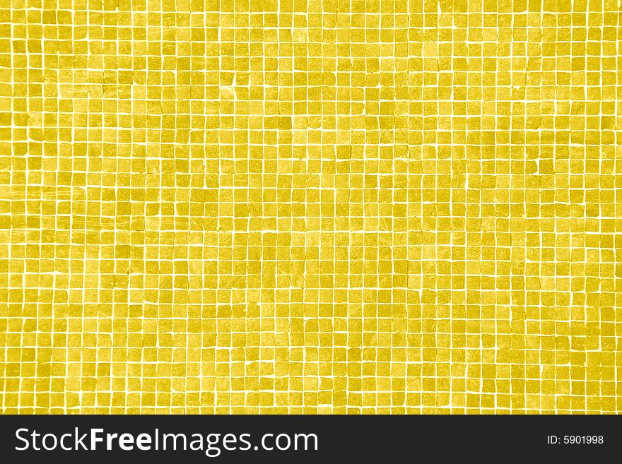 Pattern, background or texture of a big yellow orange mosaic