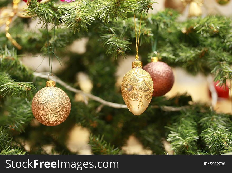 Christmas decoration on new-year tree