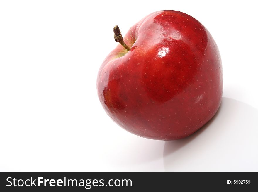 Fresh apple on white background