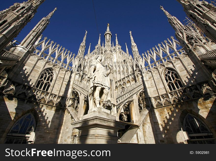 Olda cathedral in Milan, Italy