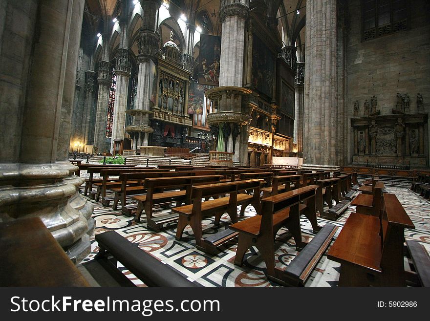 Milan cathedral inside