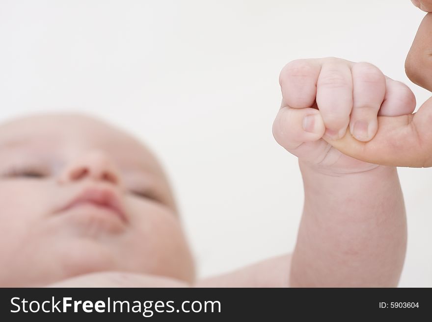 Mother's and baby's little hands. Mother's and baby's little hands