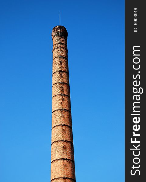 Brick tower in a deserted factory. Brick tower in a deserted factory