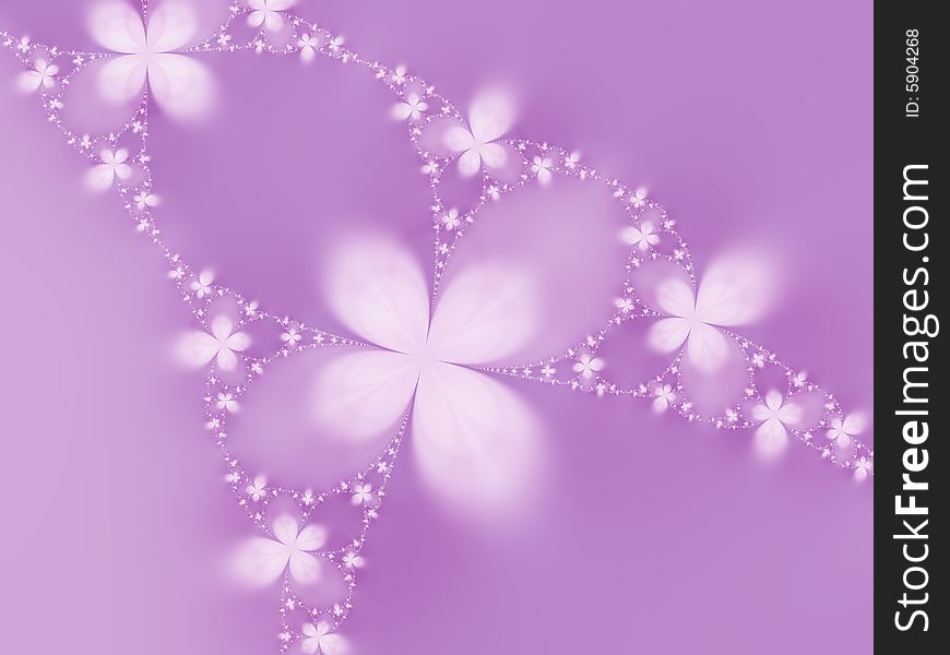 Beautiful flowers on a violet background