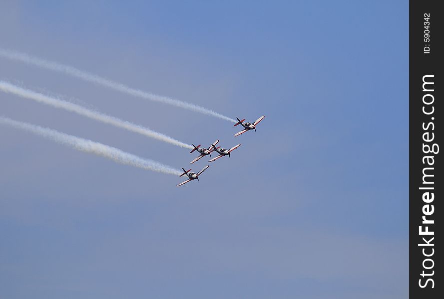 Leaders of an acrobatic flying team