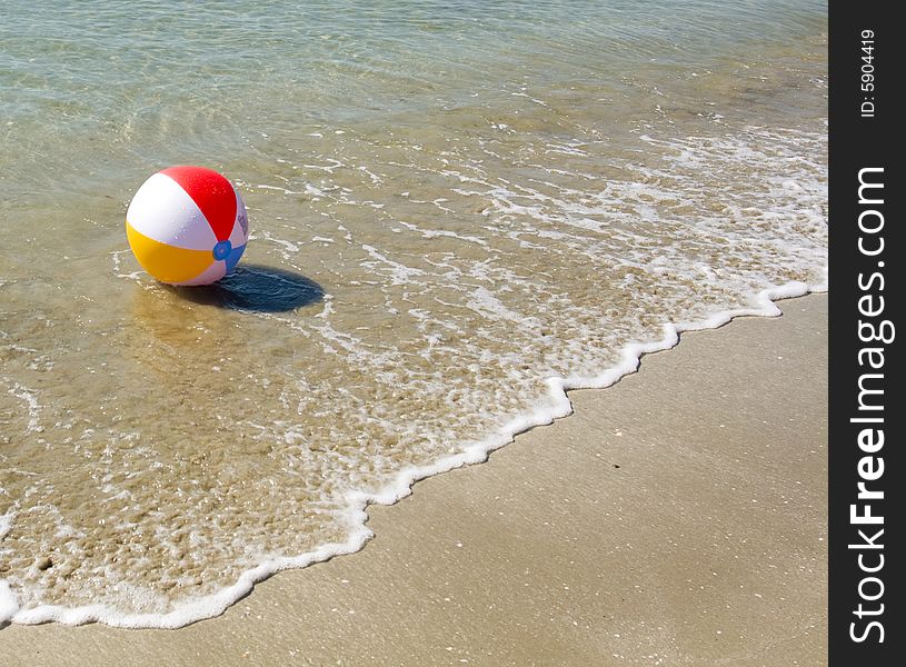 Colored beach ball