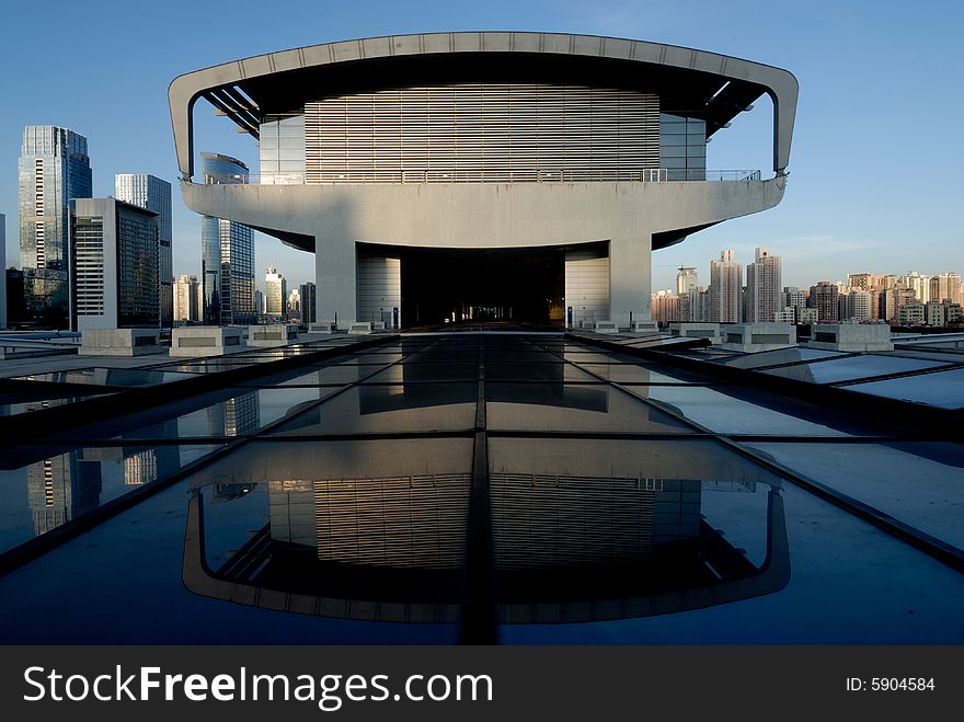 A shenzhen modem building like control tower. A shenzhen modem building like control tower