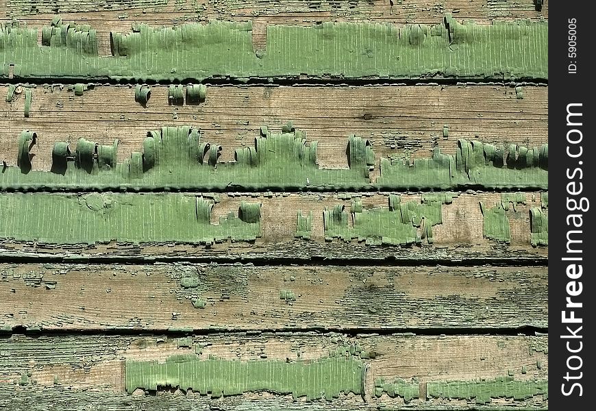 Wooden fence with old green paint. Wooden fence with old green paint