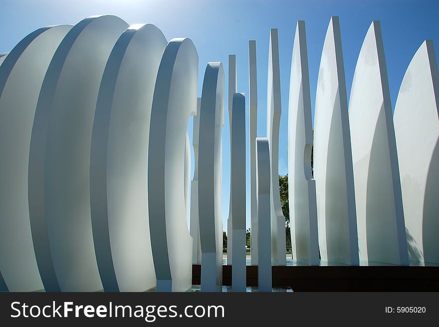 Beautiful white sculpture on a sunny day. Beautiful white sculpture on a sunny day