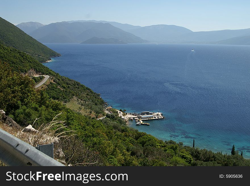 The island of Ithaca in the Ionian Sea, Greece. The island of Ithaca in the Ionian Sea, Greece