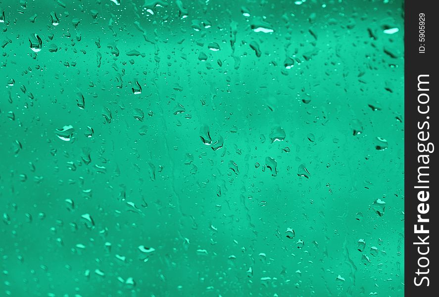 A picture of water drops on window. A picture of water drops on window