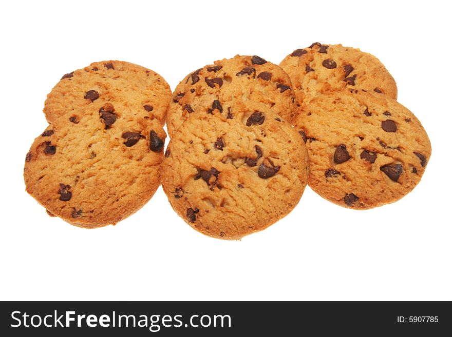 Group of chocolate chip cookies