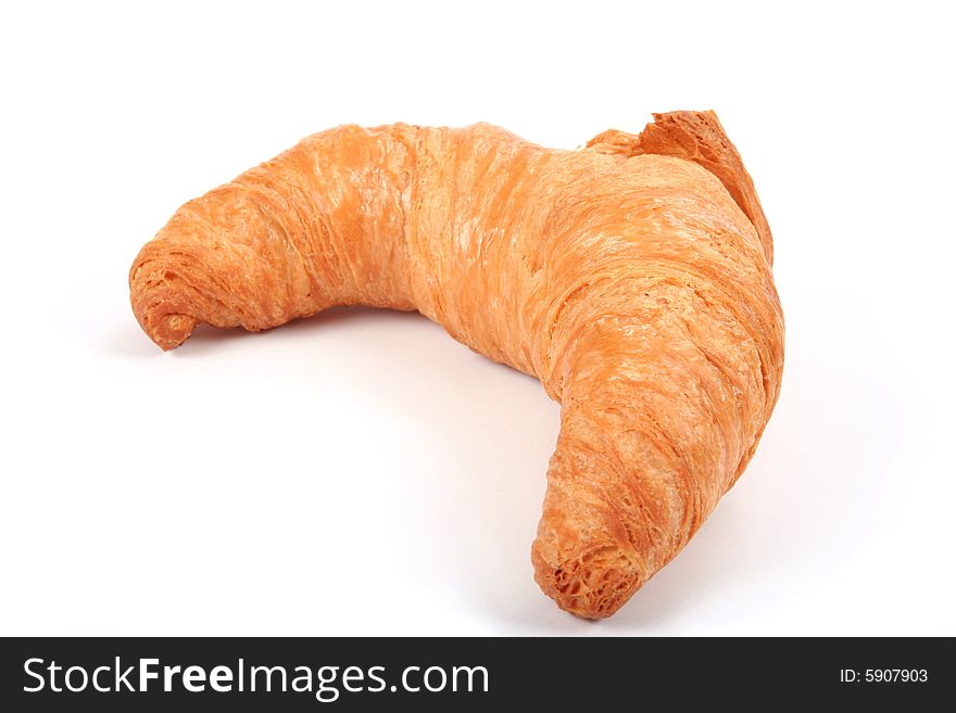 Fresh croissant isolated on white background