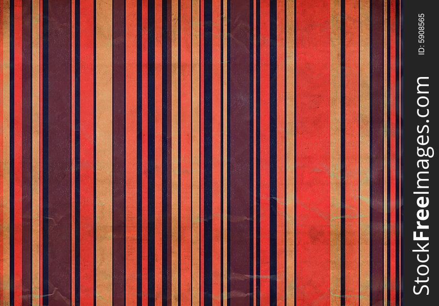 Grungy textured retro background with different colored stripes.