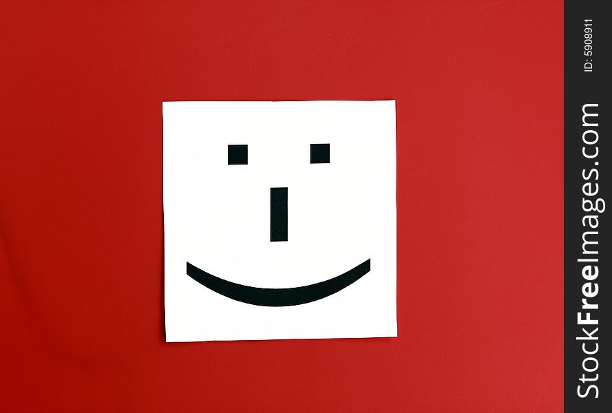 Smile, Red Background, Optimism