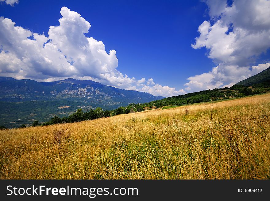 Gorgeous summer day in the Abruzzo region in Central Italy. Gorgeous summer day in the Abruzzo region in Central Italy