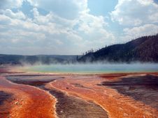 Steam From Prismatic Spring Stock Photo Steam From Prismatic Spring Stock Photo