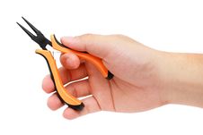 Hand Holding Craft/Jewelry Plier Stock Photography Hand Holding Craft/Jewelry Plier Stock Photography