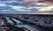 Paris Cityscape And Seine River Royalty Free Stock Photography Paris Cityscape And Seine River Royalty Free Stock Photography