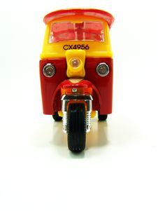 Red And Yellow Tuk-tuk Stock Photos Red And Yellow Tuk-tuk Stock Photos