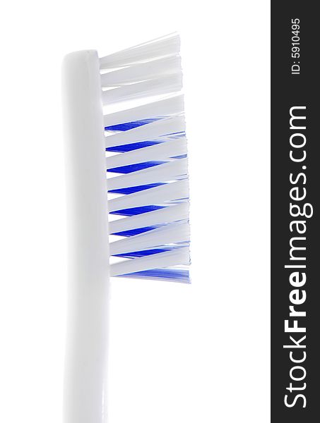 Tooth-brush head  isolated on white background.