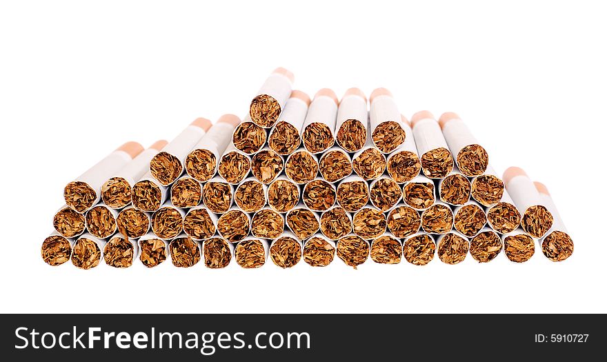 Cigarettes isolated on white background