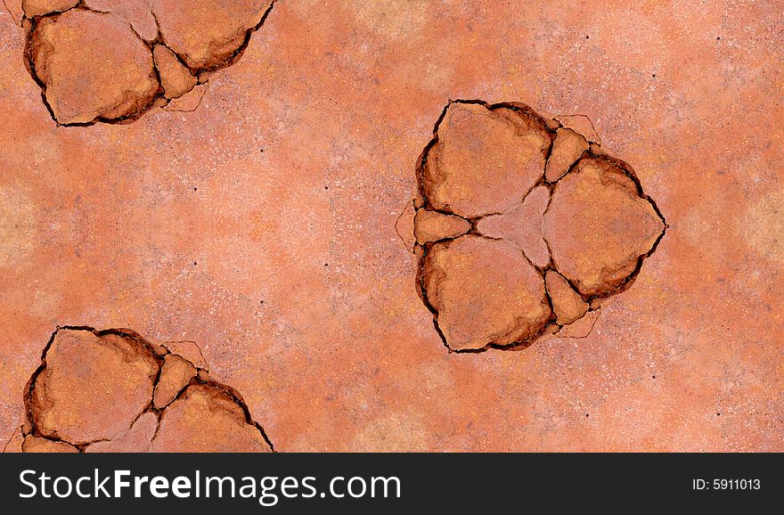 Cracked Brickwork Tile Pattern Background Texture