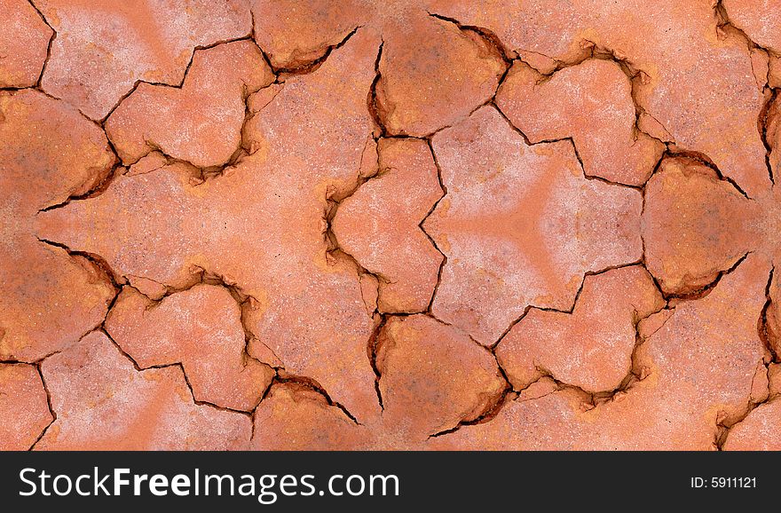 Cracked Brickwork Tile Pattern Background Texture