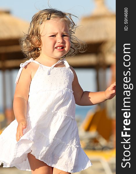 Little girl at beach