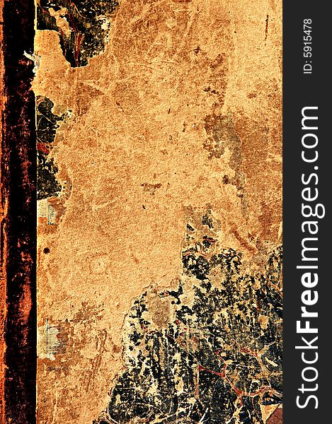 A closeup view of an old, antique book cover suitable for an abstract background. A closeup view of an old, antique book cover suitable for an abstract background.