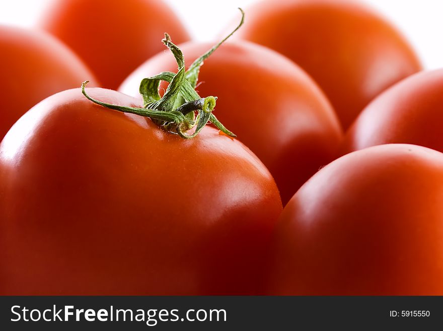 Closeup colorful fresh tomato background