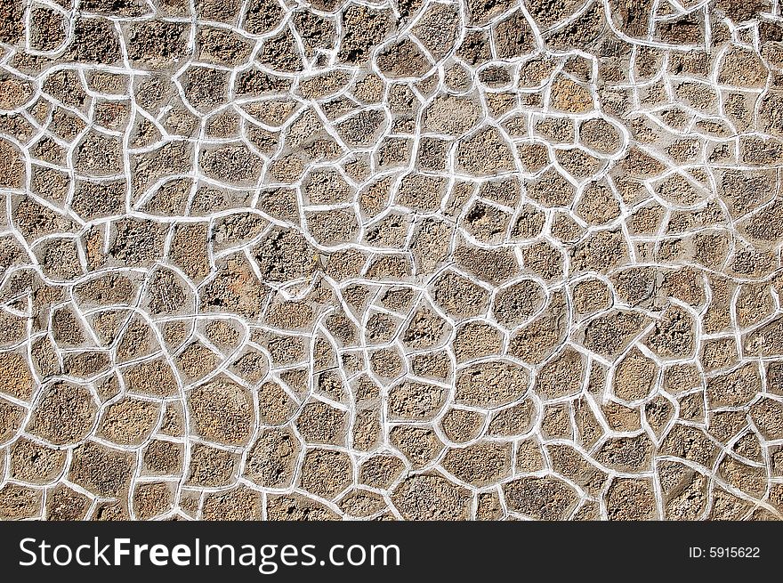 Stone wall background show beautiful pattern and texture.