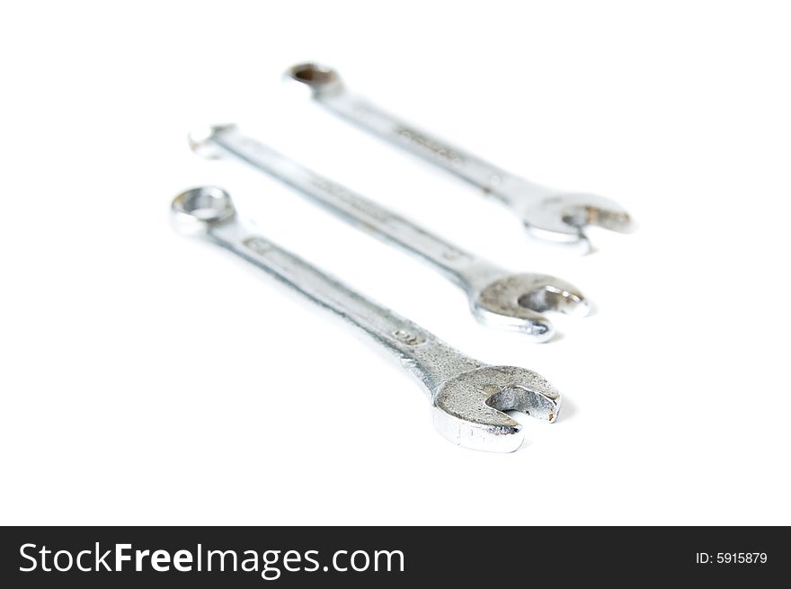 Spanners isolated on white