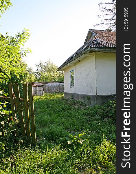 Derelict house in the forest