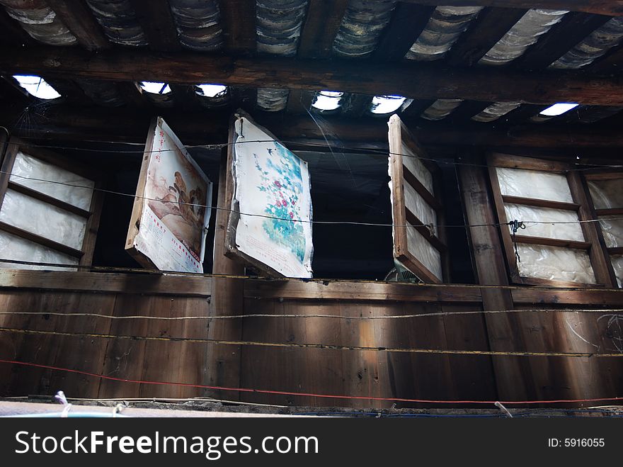 Ordinary windows of a Chinese old house