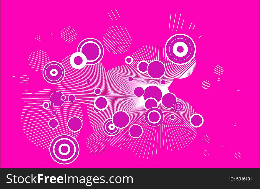 Pink dots and circles