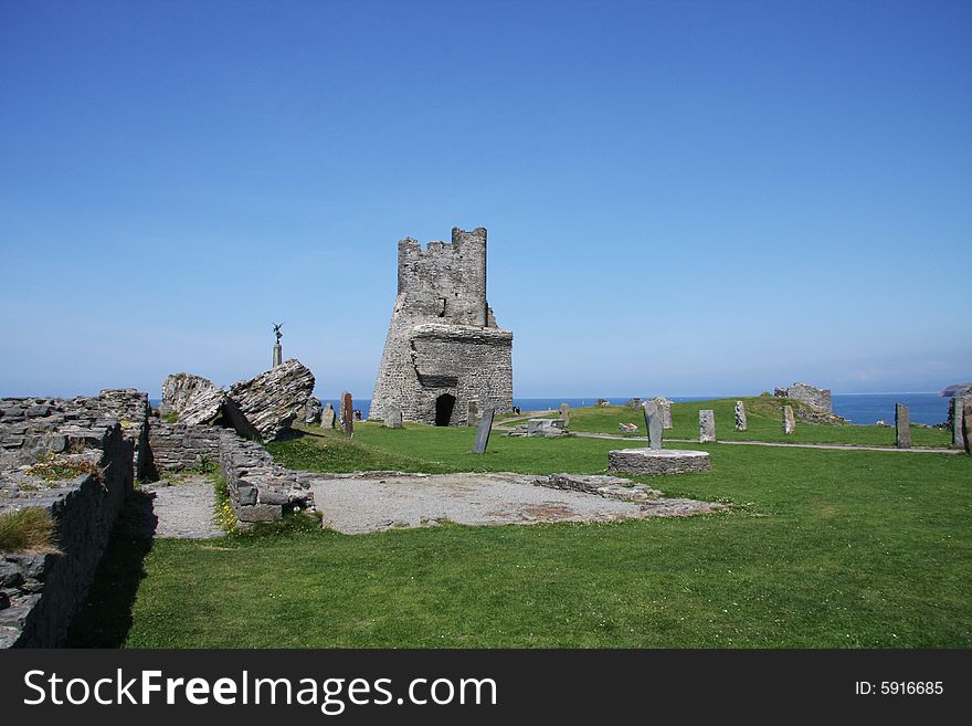 British Castle Turret Aberystwyth Wales UK. British Castle Turret Aberystwyth Wales UK