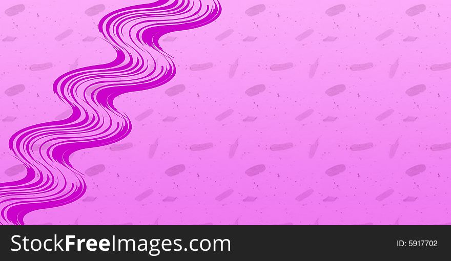 A wave like object moving in a pink background. A wave like object moving in a pink background