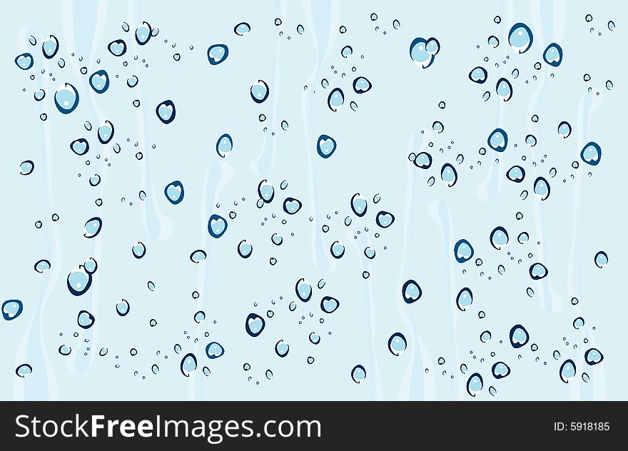 Texture with drops and water