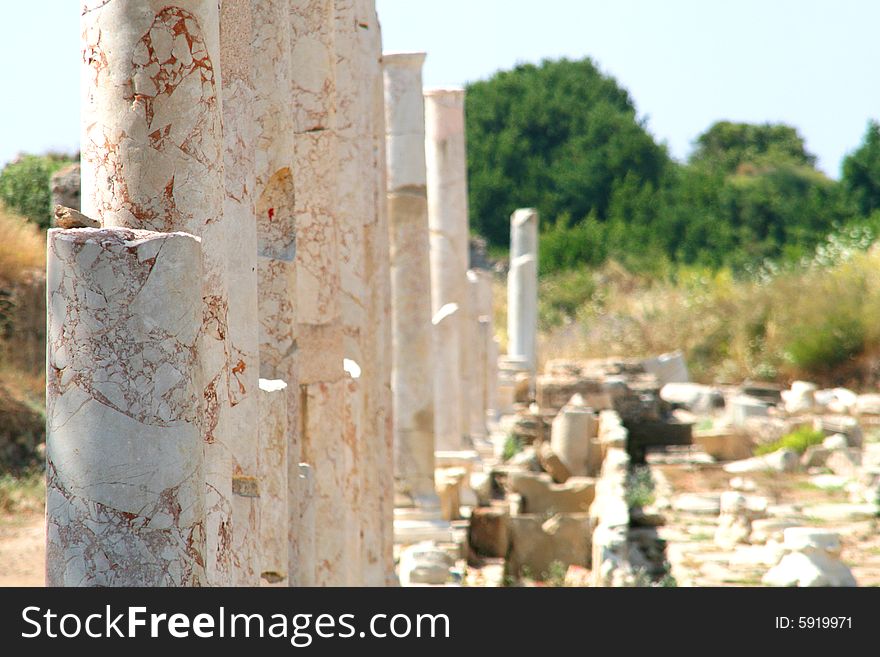 Temple of side Turkey, antique architecture