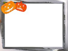 Rough Chrome Halloween Frame Royalty Free Stock Image Rough Chrome Halloween Frame Royalty Free Stock Image
