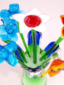 Crystal Flowers Vase Closeup Stock Image Crystal Flowers Vase Closeup Stock Image