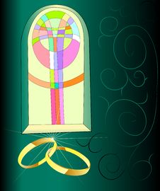 Two Rings With Decorations Royalty Free Stock Photo Two Rings With Decorations Royalty Free Stock Photo