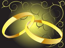 Two Rings With Decorations Royalty Free Stock Photography Two Rings With Decorations Royalty Free Stock Photography