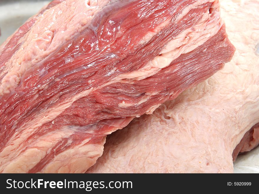 Fresh topside beef or meat. Fresh topside beef or meat